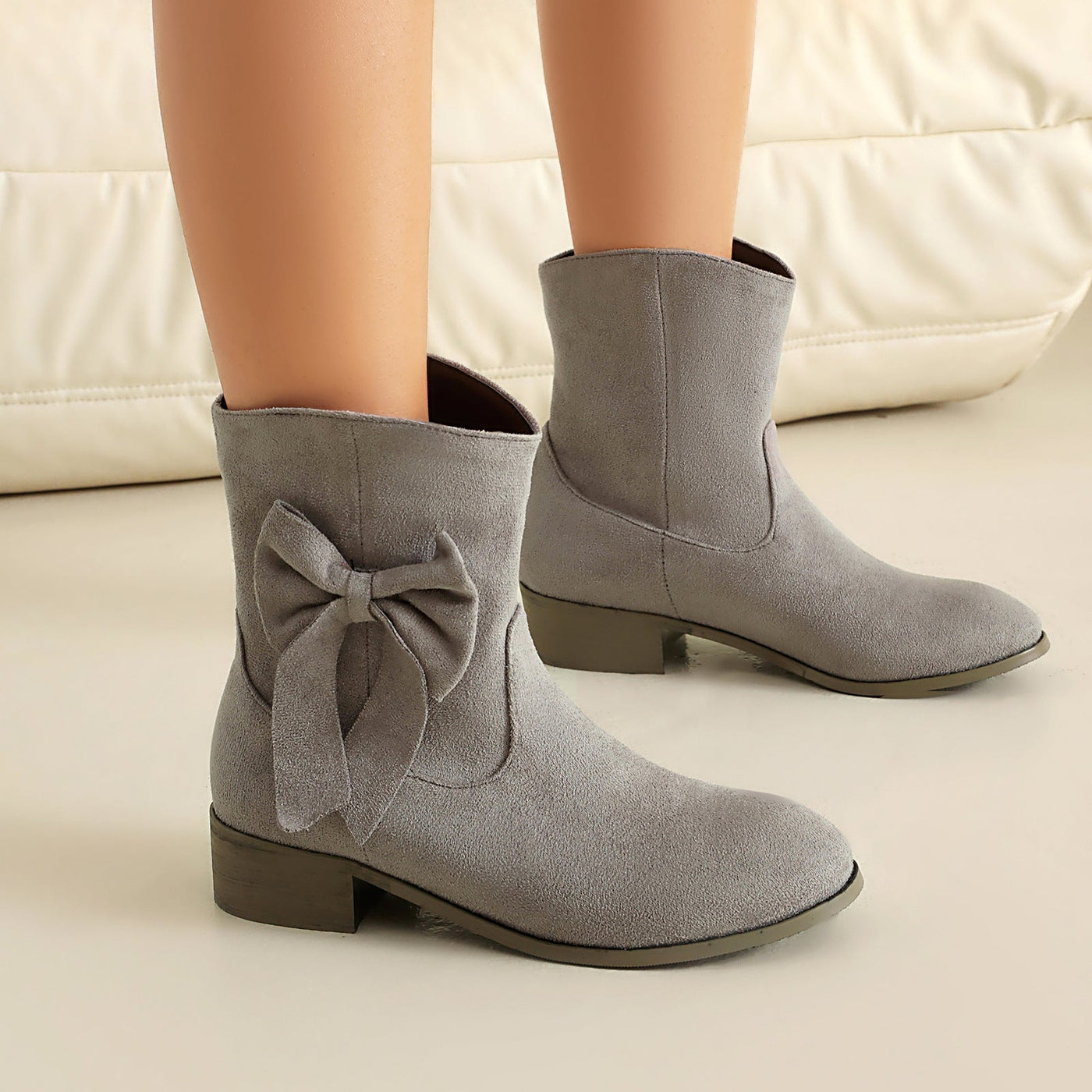 Ava | Short Boots – Suede Finish – Comfort Fit