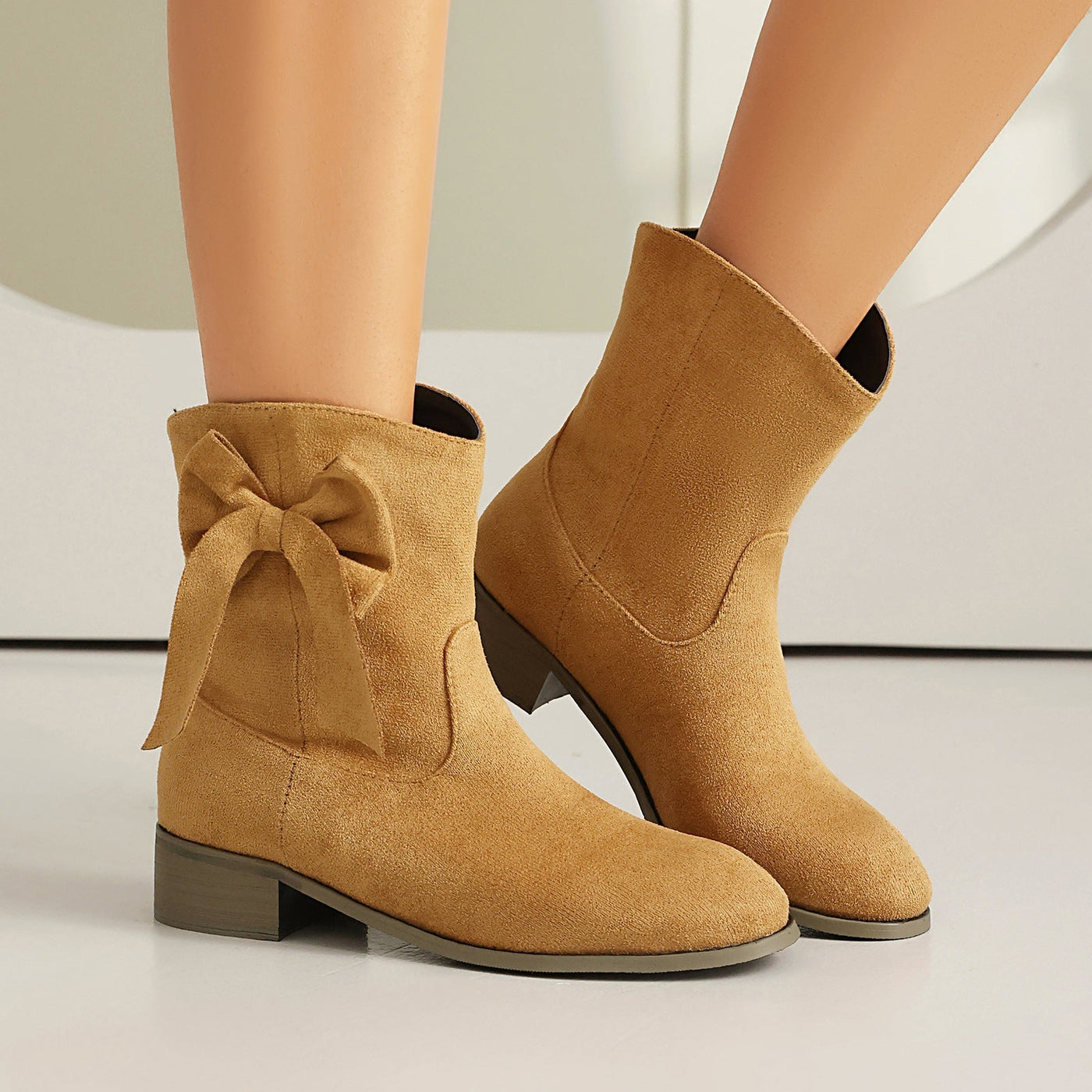 Ava | Short Boots – Suede Finish – Comfort Fit