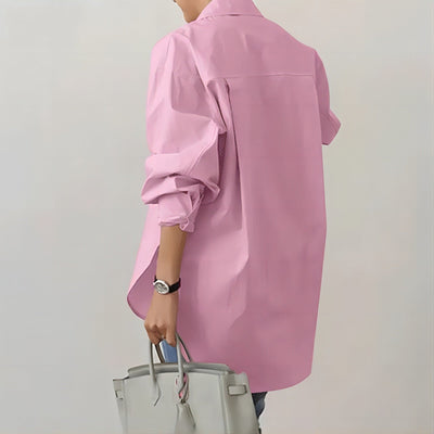 Women’s Oversized Shirt – Button-Up – Long Sleeve – Relaxed Fit