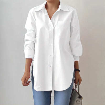 Women’s Oversized Shirt – Button-Up – Long Sleeve – Relaxed Fit