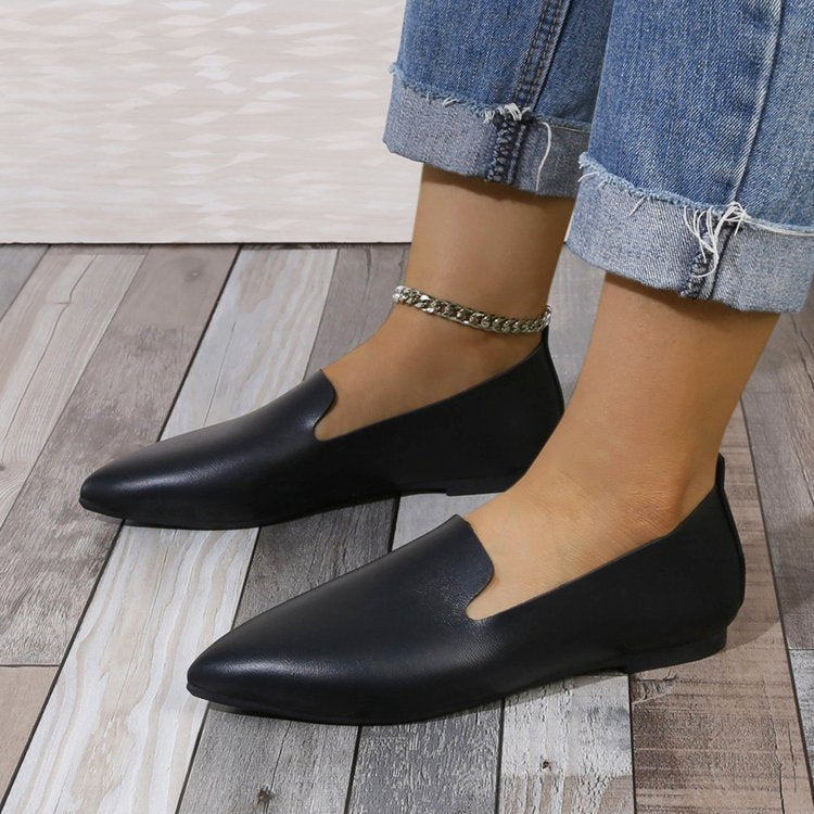 Aoife | Pointed-Toe Flats – Slip-On Design