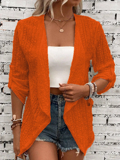 Women’s Cardigan – Crochet Knit – Open Front – Relaxed Fit – Lightweight Boho Style