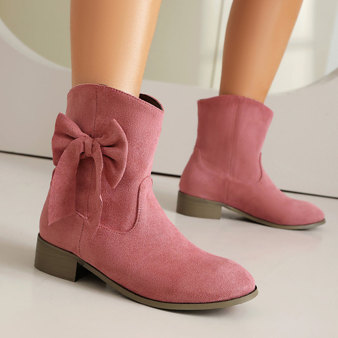 Ava | Short Boots – Suede Finish – Comfort Fit