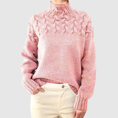 Bella | Cable Knit Turtleneck Sweater With Long Sleeves