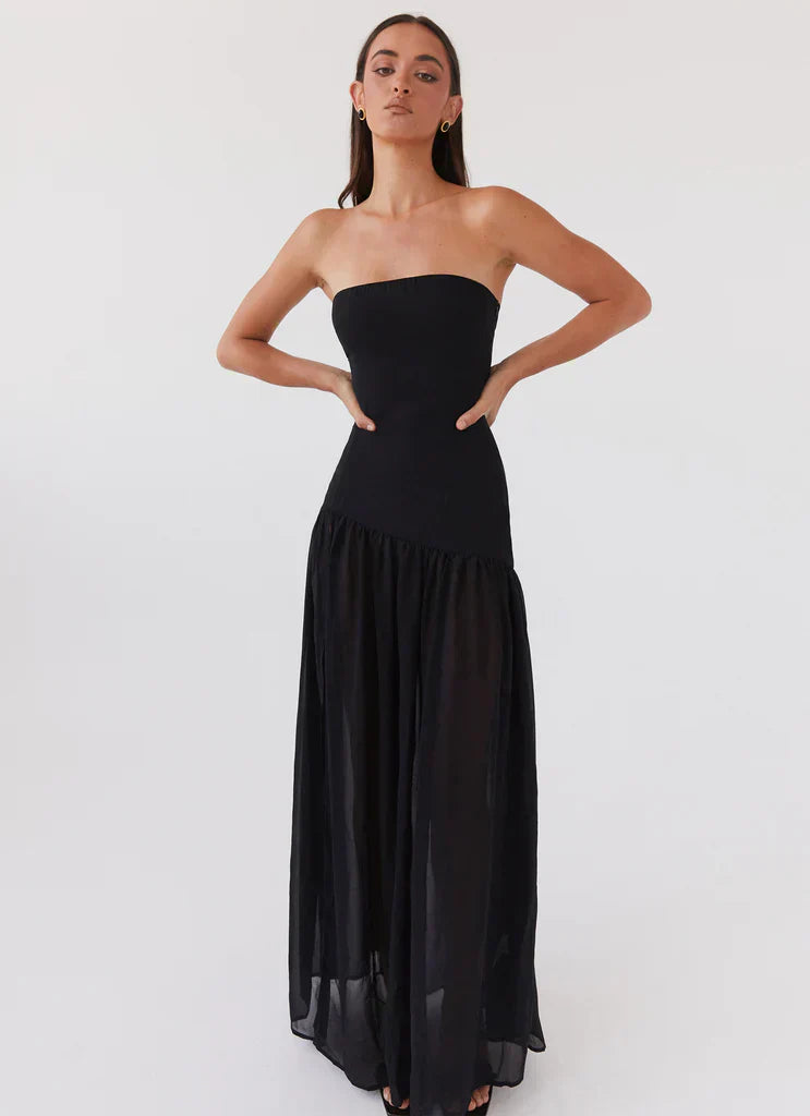Charlotte | Luxurious Strapless Maxi Eveningwear Dress