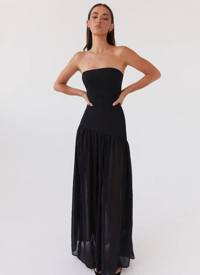 Charlotte | Luxurious Strapless Maxi Eveningwear Dress