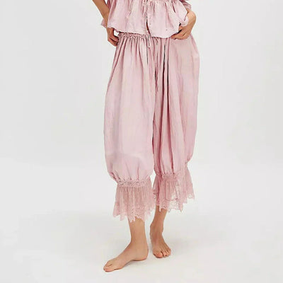 Elizabeth Victoria Clarke | Boho Lace Wide Leg Trousers