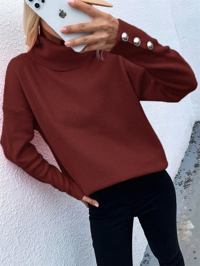 Robyn | Casual Knitted Sweater with High Neck
