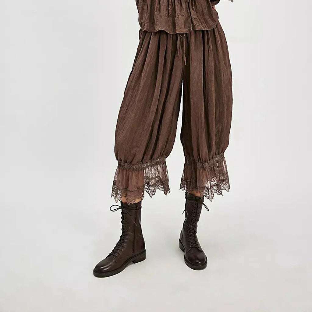 Elizabeth Victoria Clarke | Boho Lace Wide Leg Trousers