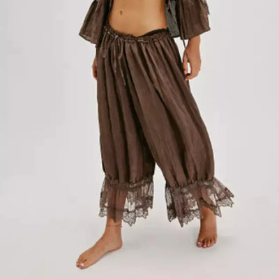 Elizabeth Victoria Clarke | Boho Lace Wide Leg Trousers