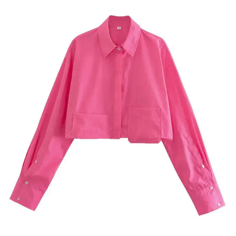 Striped Long-Sleeve Shirt for Women - Stylish Button-Up Blouse