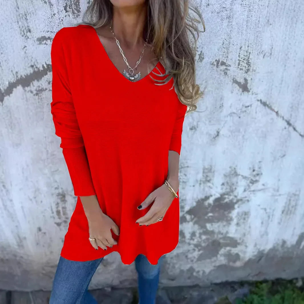 Verena™ | Relaxed V-Neck Knit Tunic
