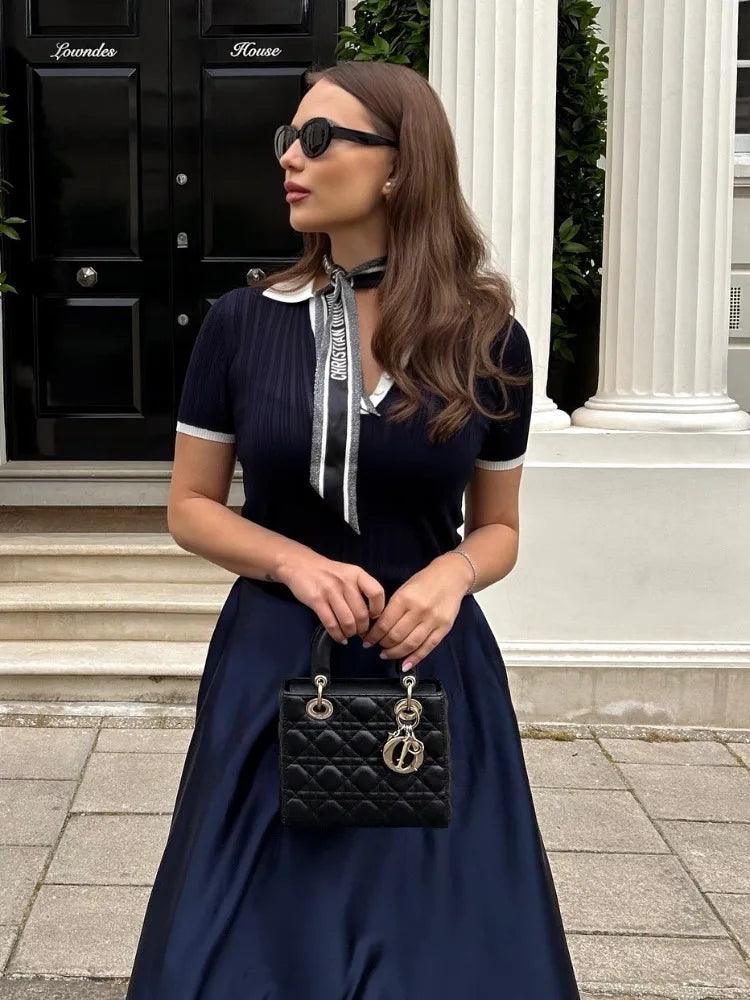 Esme | Knitted Polo Shirt - Fitted Buttoned Placket