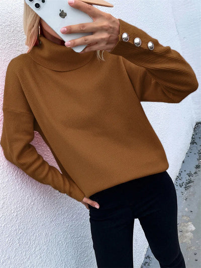 Robyn | Casual Knitted Sweater with High Neck