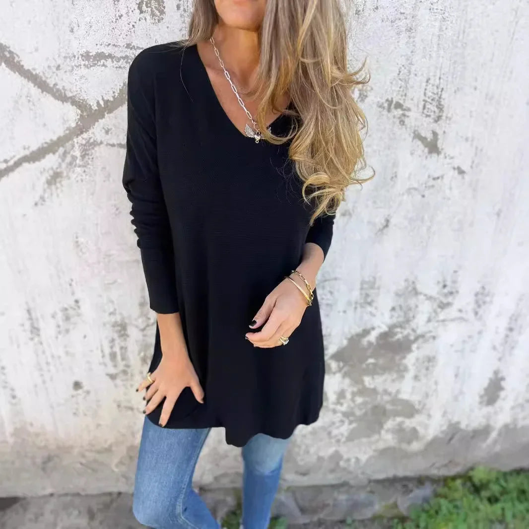 Verena™ | Relaxed V-Neck Knit Tunic