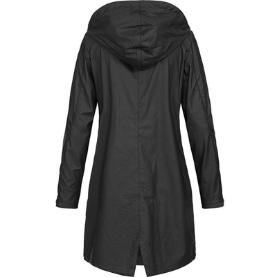 Waterproof hooded raincoat for women