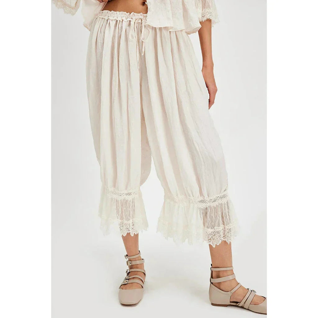 Elizabeth Victoria Clarke | Boho Lace Wide Leg Trousers