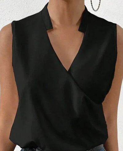 Tessa | Classic Sleeveless Solid Blouse
