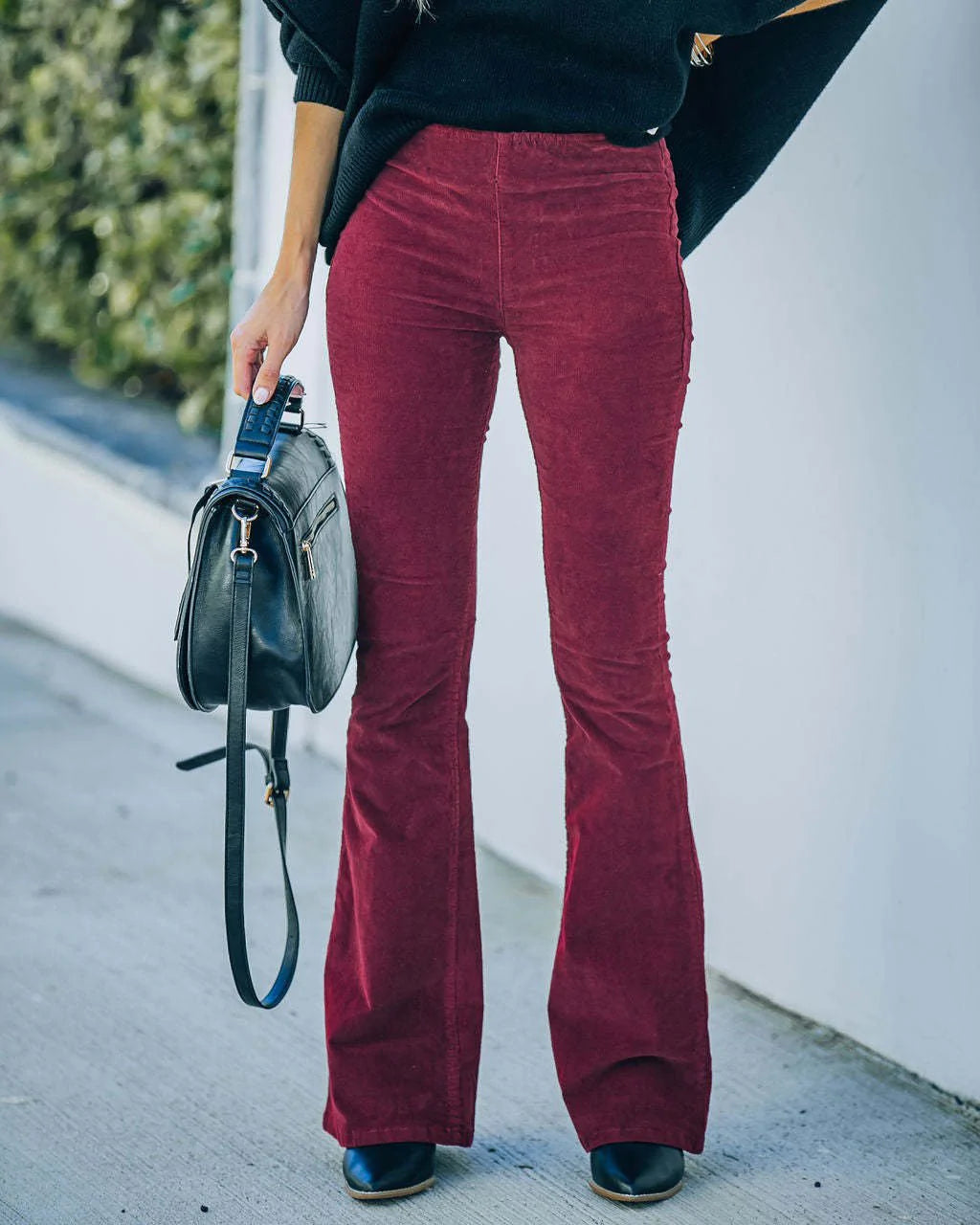 High-Waist Flare Pants for Women - Stretch Fit, All-Season, Chic & Comfortable