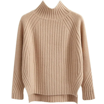 Penelope | Knitted Sweater With Half Turtleneck