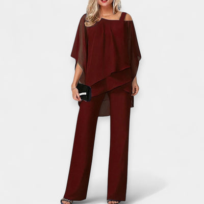 Alex | Luxurious Crystalline Cold Shoulder Ensemble
