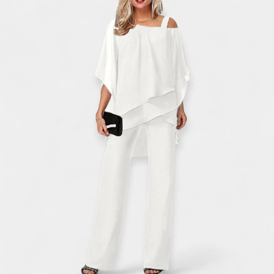 Alex | Luxurious Crystalline Cold Shoulder Ensemble