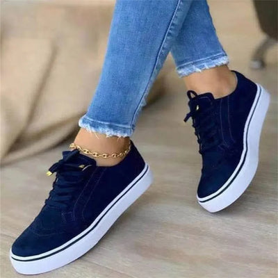 Women's Casual Lace-Up Sneakers – Stylish & Comfortable