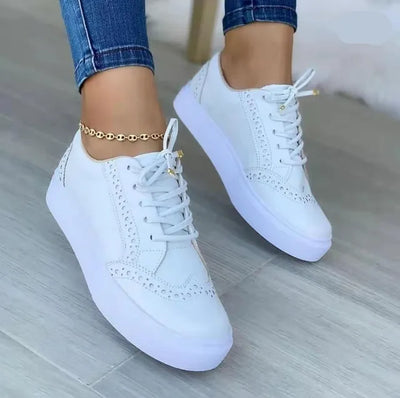 Women's Casual Lace-Up Sneakers – Stylish & Comfortable
