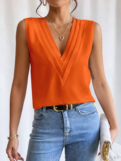 Sleeveless Loose-Fit Blouse for Women - Casual Summer Style
