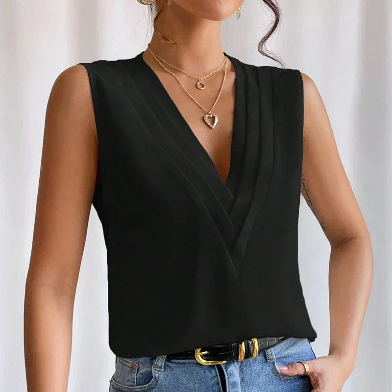 Sleeveless Loose-Fit Blouse for Women - Casual Summer Style