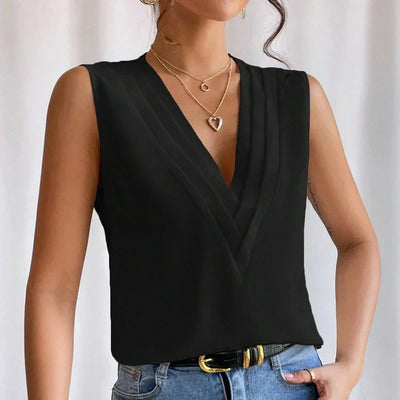 Sleeveless Loose-Fit Blouse for Women - Casual Summer Style