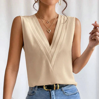 Sleeveless Loose-Fit Blouse for Women - Casual Summer Style