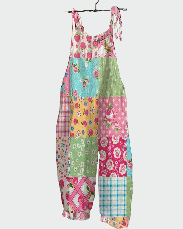 Amelia | Bohemian Patchwork Floral Everyday Jumpsuit