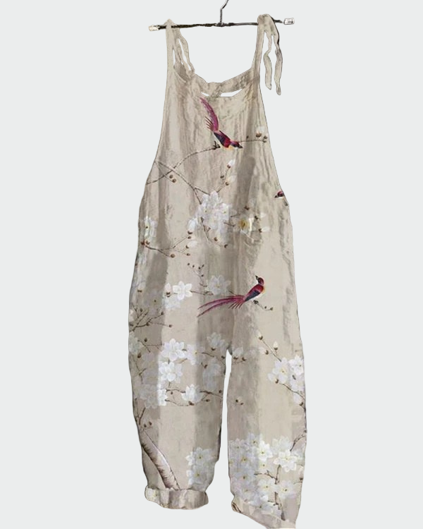 Alex | Retro Floral Jumpsuit Enchanting Springtime
