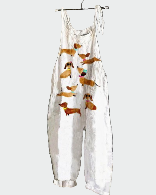 Emerson | Retro Floral Embroidered Velvety Jumpsuit