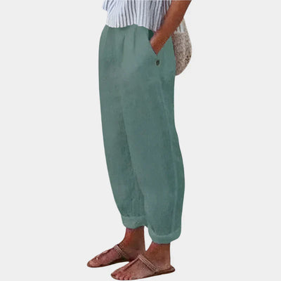 Alex | Luxurious Linen-Blend Trousers Featuring Pockets