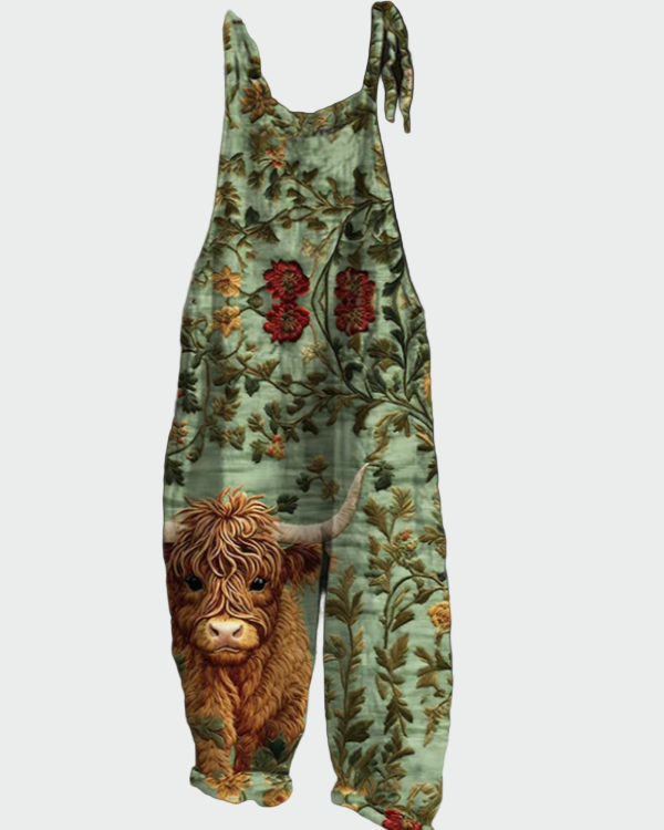 Morgan | Retro Jumpsuit Featuring Embroidered Flowers