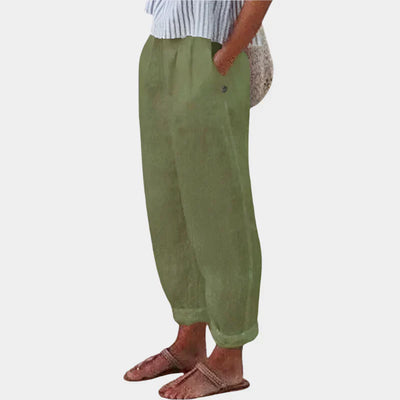 Alex | Luxurious Linen-Blend Trousers Featuring Pockets