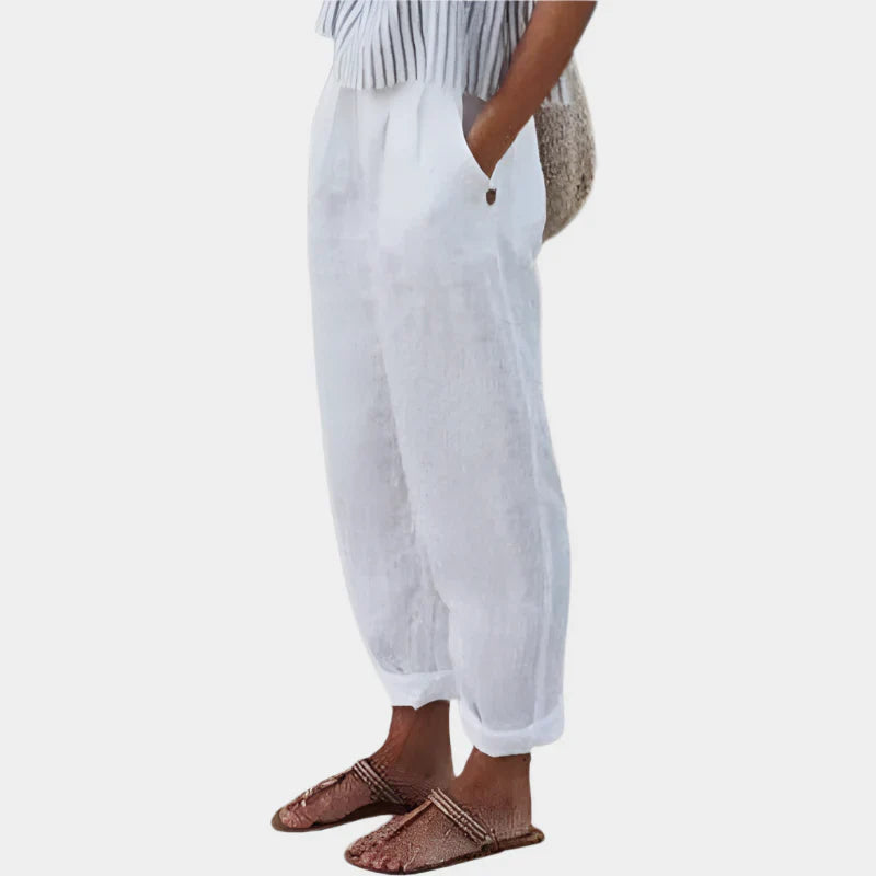 Alex | Luxurious Linen-Blend Trousers Featuring Pockets