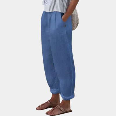 Alex | Luxurious Linen-Blend Trousers Featuring Pockets