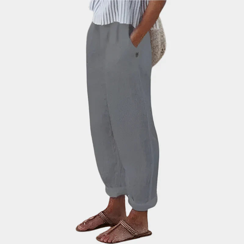 Alex | Luxurious Linen-Blend Trousers Featuring Pockets