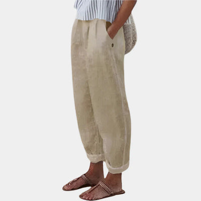 Alex | Luxurious Linen-Blend Trousers Featuring Pockets