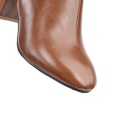 Joyce | Vegan Leather Ankle Boots With Zipper