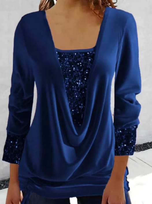 Elegant Women's Long-Sleeve Blouse | Comfortable Fit