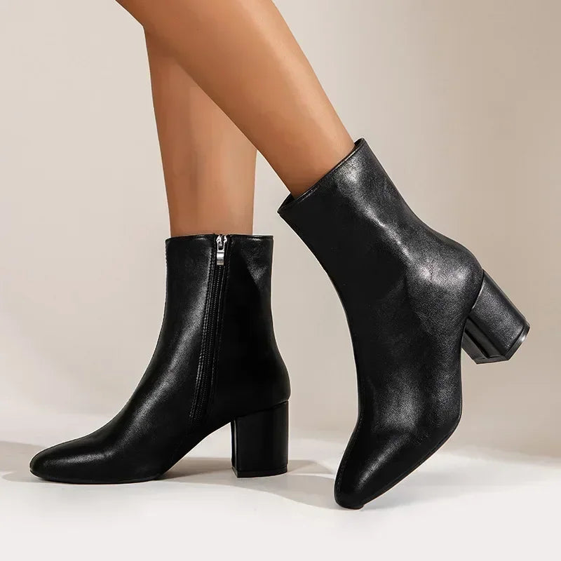 Evelyn | Ankle Boots – Side Zip Closure