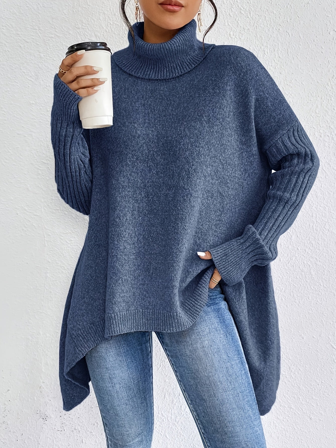Sylvana™ | Oversized Turtleneck Sweater