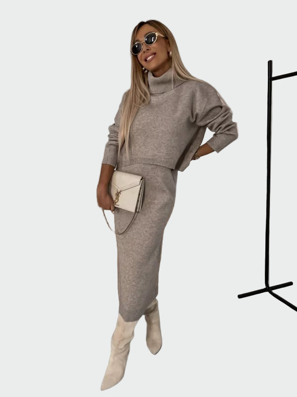 Charlotte | Dress and Turtleneck Cashmere Ensemble