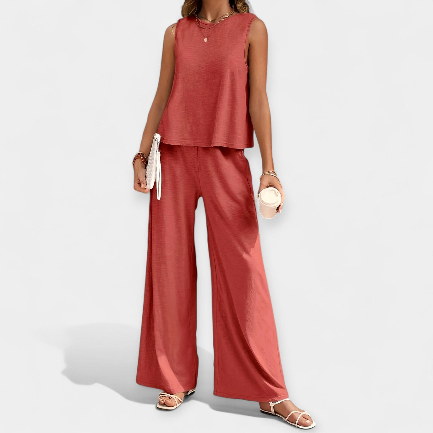 Amelia Charlotte Rose | Luxurious Top and Wide Trousers
