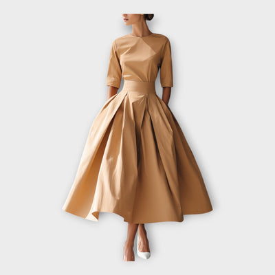 Catherine | Refined Minimalist Midi Dress Silhouette