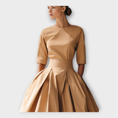 Catherine | Refined Minimalist Midi Dress Silhouette